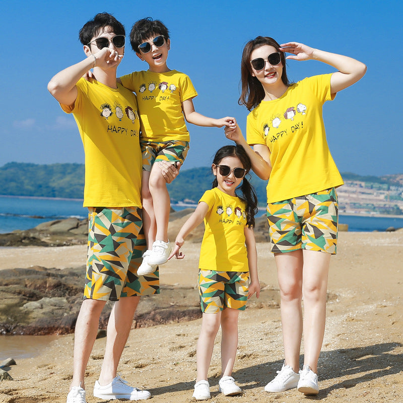 Short-sleeved T-shirt, parent-child outfit