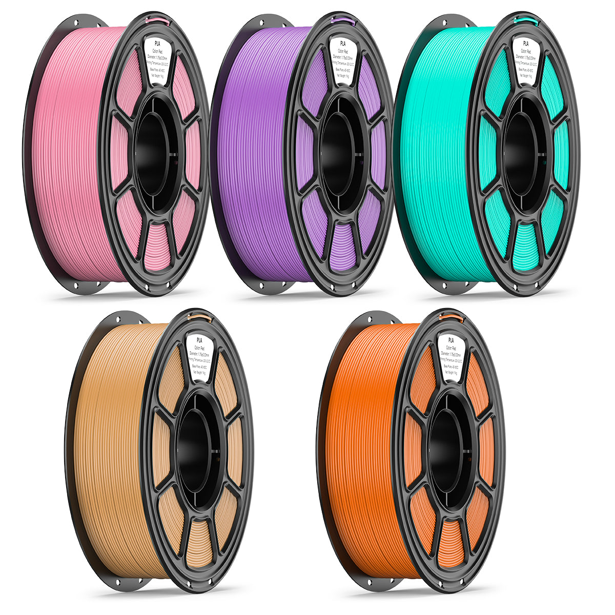 PLA 5 Pack Filament pour imprimante 3D