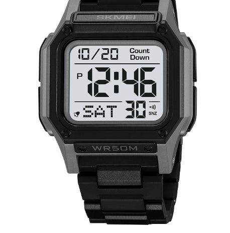 Montre électronique pour hommes en plein air lumineux Sporty et imperméable pour les étudiants