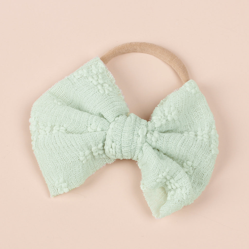 Bande de cheveux pour enfants Mesh Bow Hairband Nylon Narrow Headband Bow Hair Accessoires