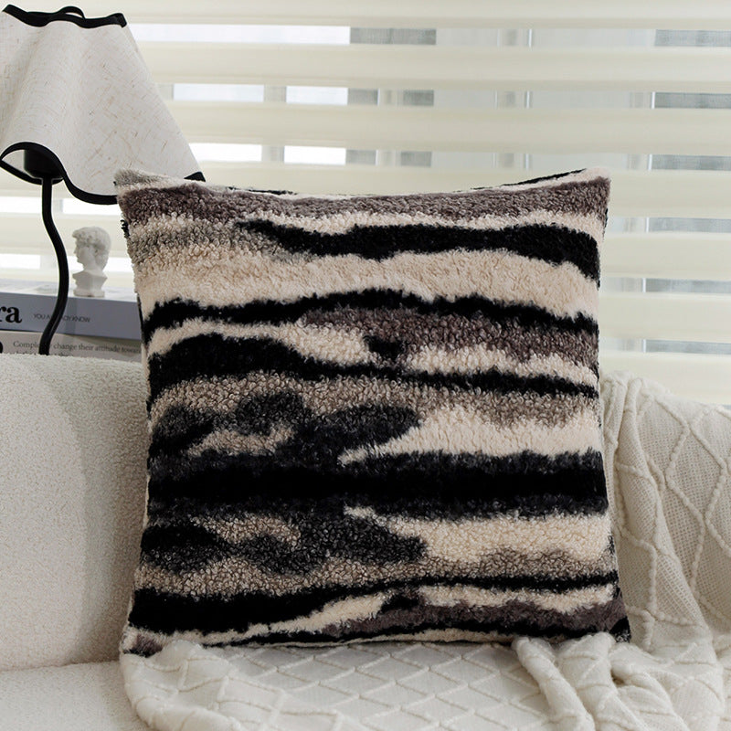 Couverture d'oreiller en peluche haut de gamme pour l'hiver