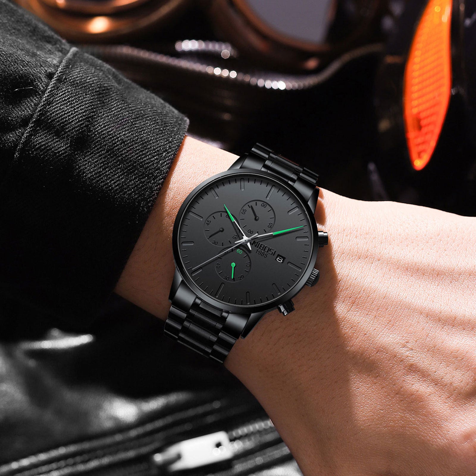 Montre Quartz Multifonctionnelle Homme Anti-Lumineuse
