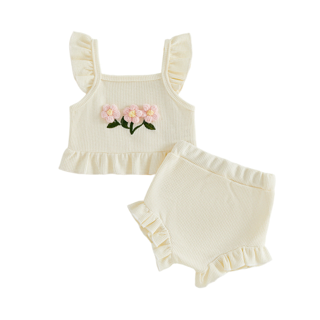 Ensemble de top et pantalons en trois dimensions