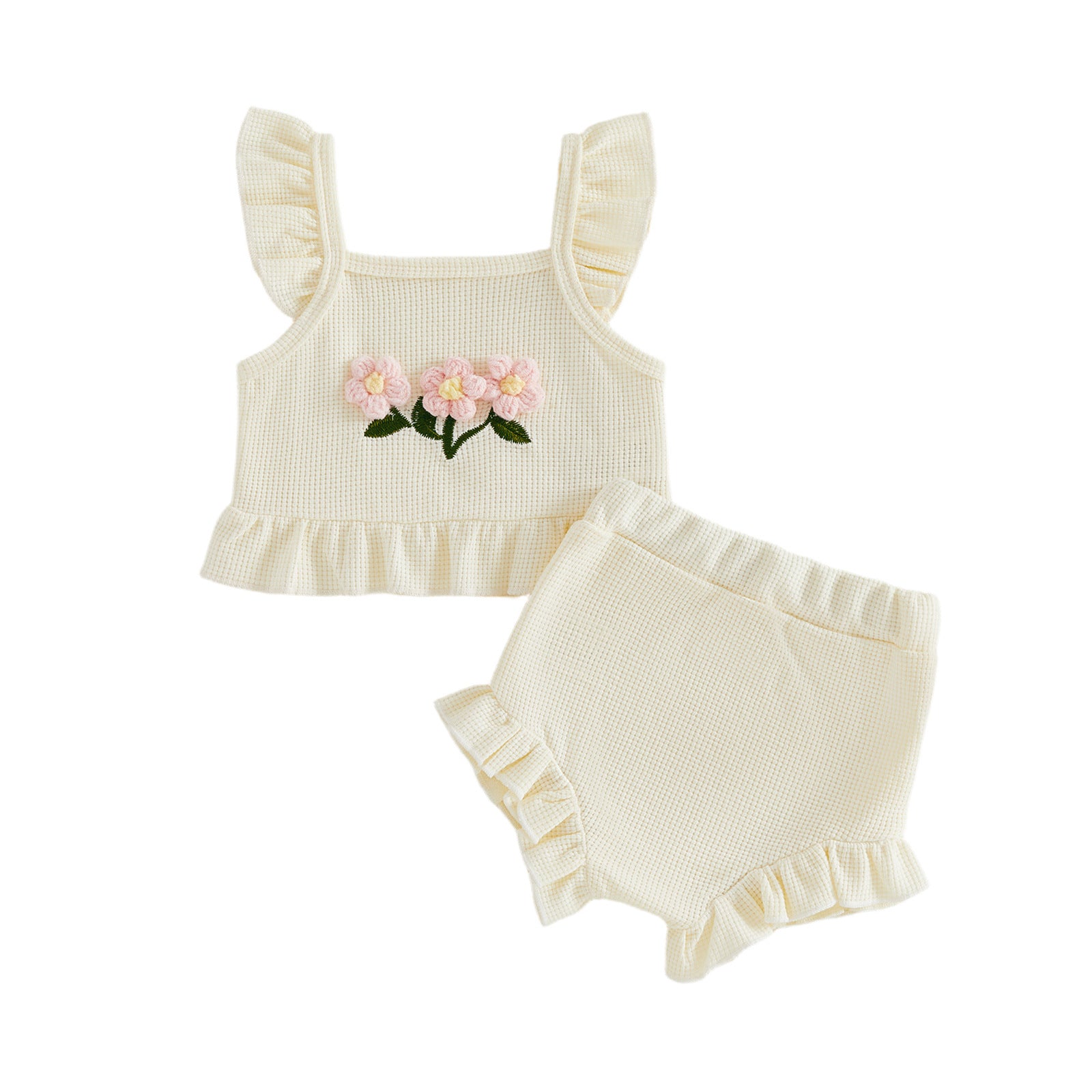 Ensemble de top et pantalons en trois dimensions