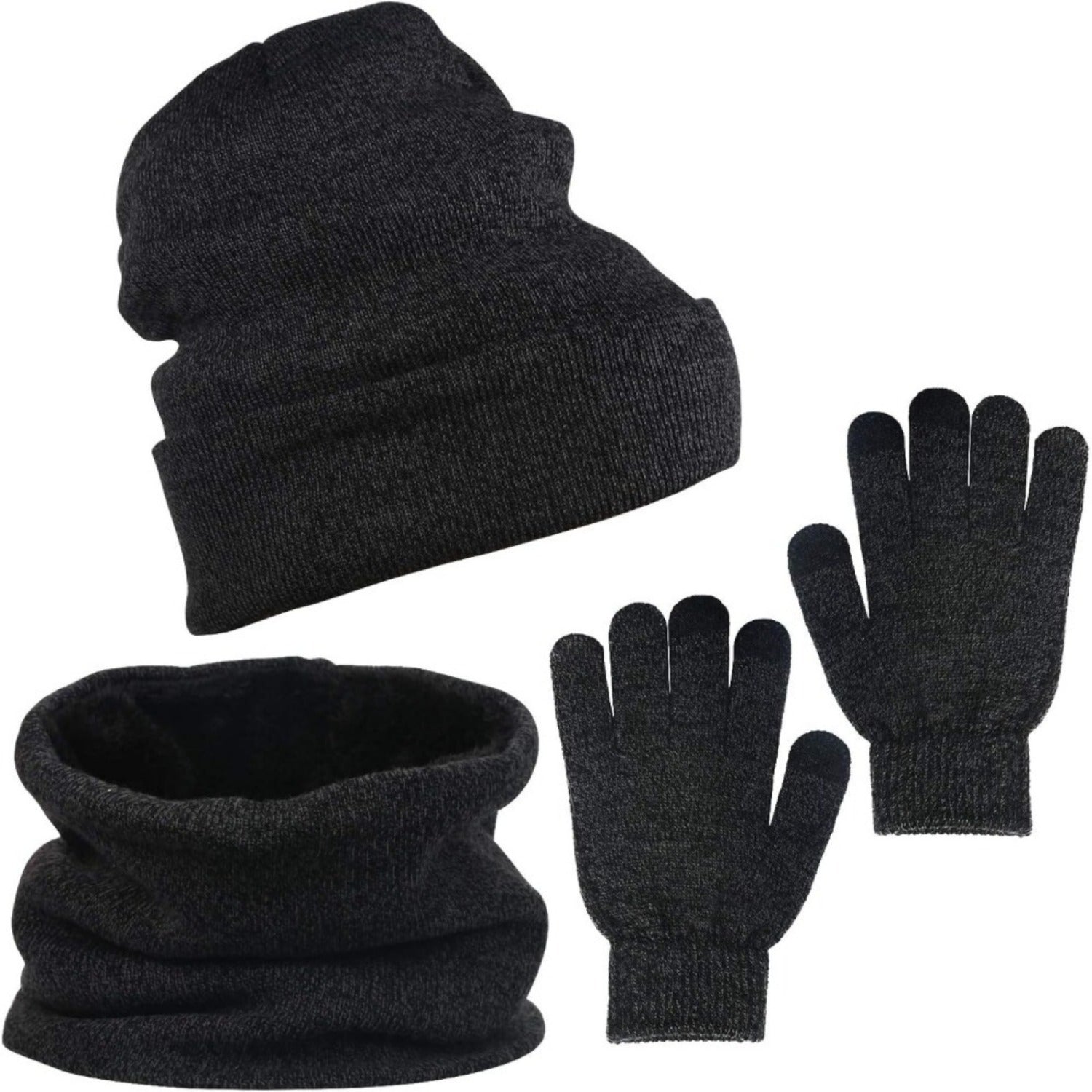 Ensemble Combo 3 en 1 : Chapeau chaud