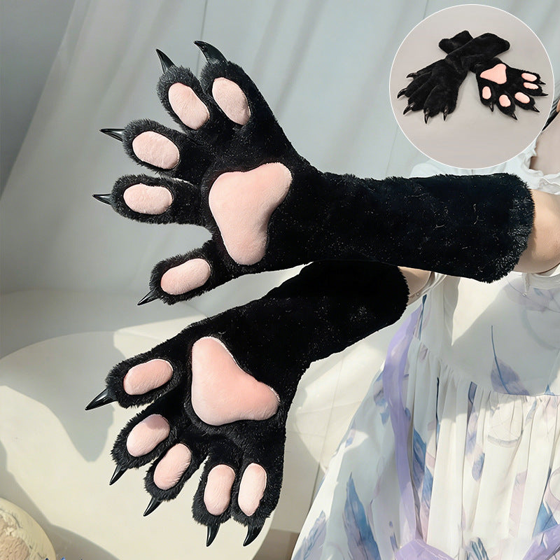 Gants en forme élastique à cinq doigts à griffes de bête