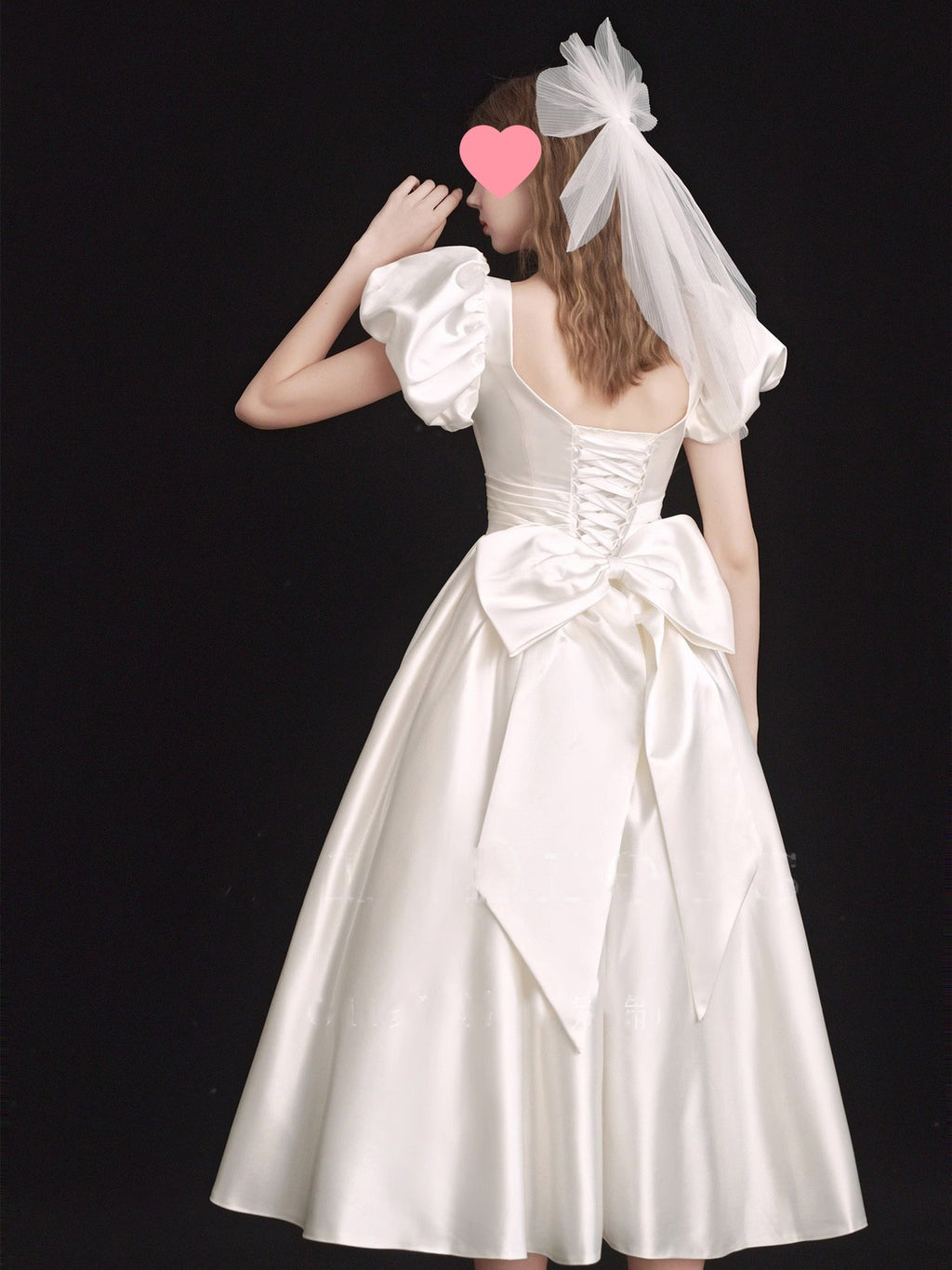 Robe de mariée légère française Satin Vintage Trip Shoot Robe de mariée