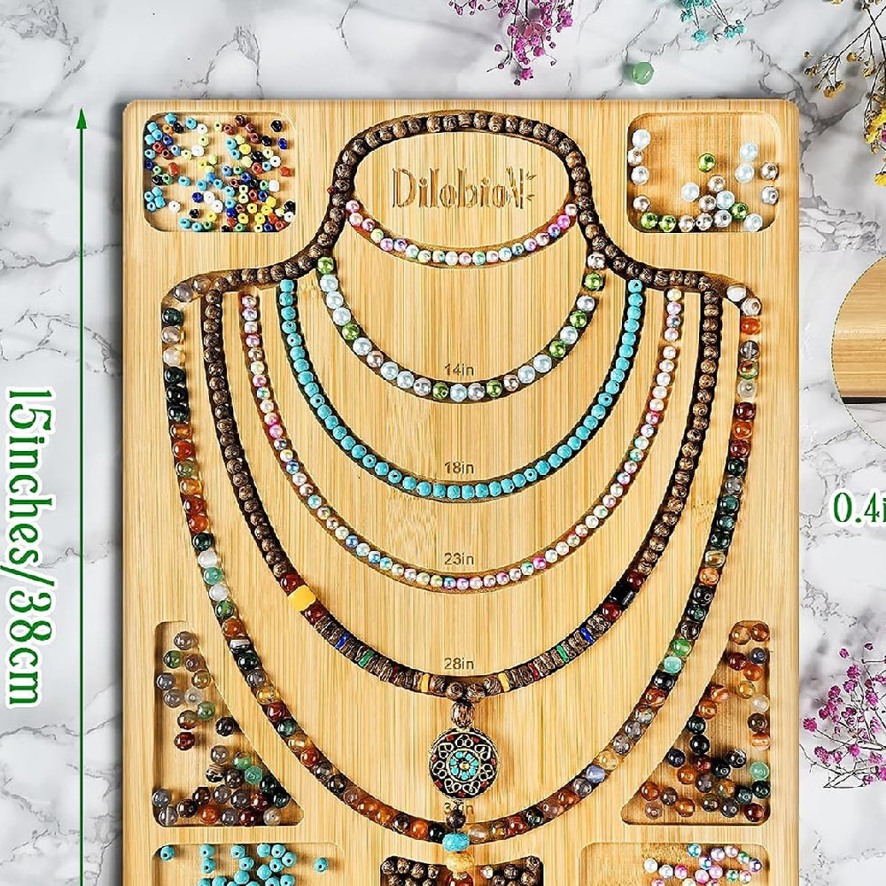 Plaque perlée en bois Bamboo Mousse panneau Bijoux Creative Design Plaque d'affichage