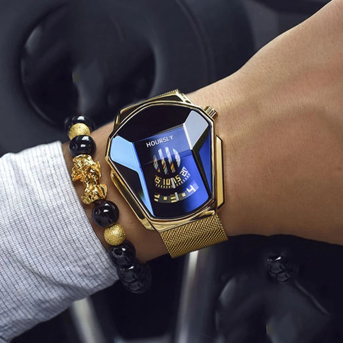 Tournable acier-bande montre Pixiu Perle Bracelet Set