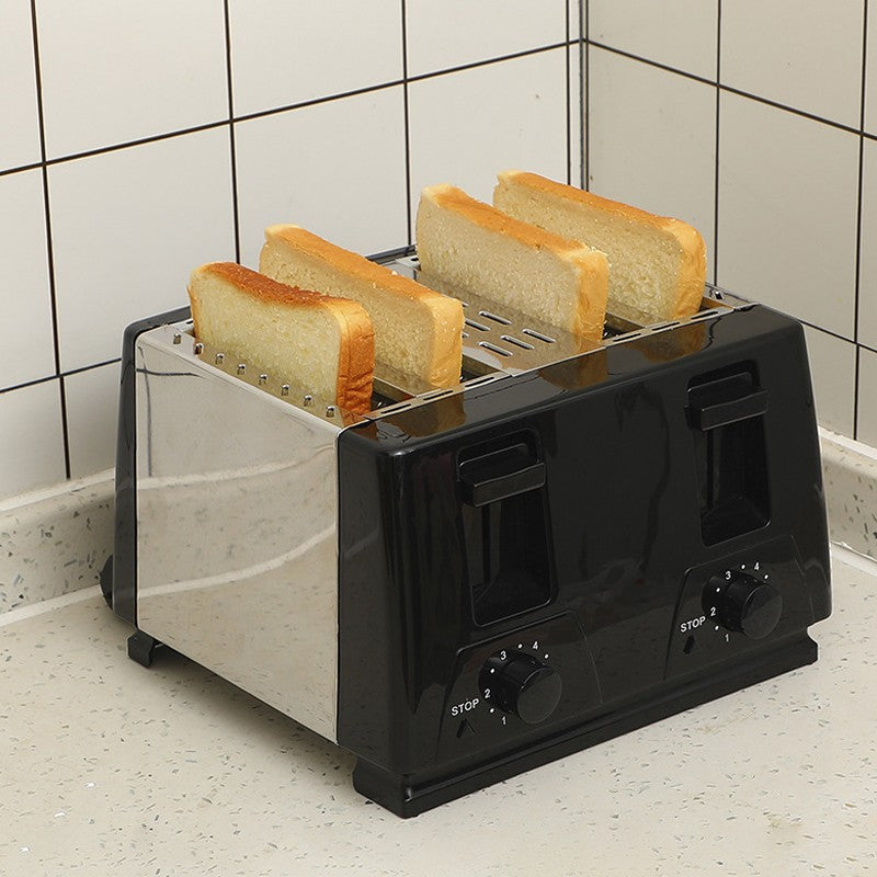 Toaster 4 Slice Steel Variable Defrost Reheat Extra Wide Slot