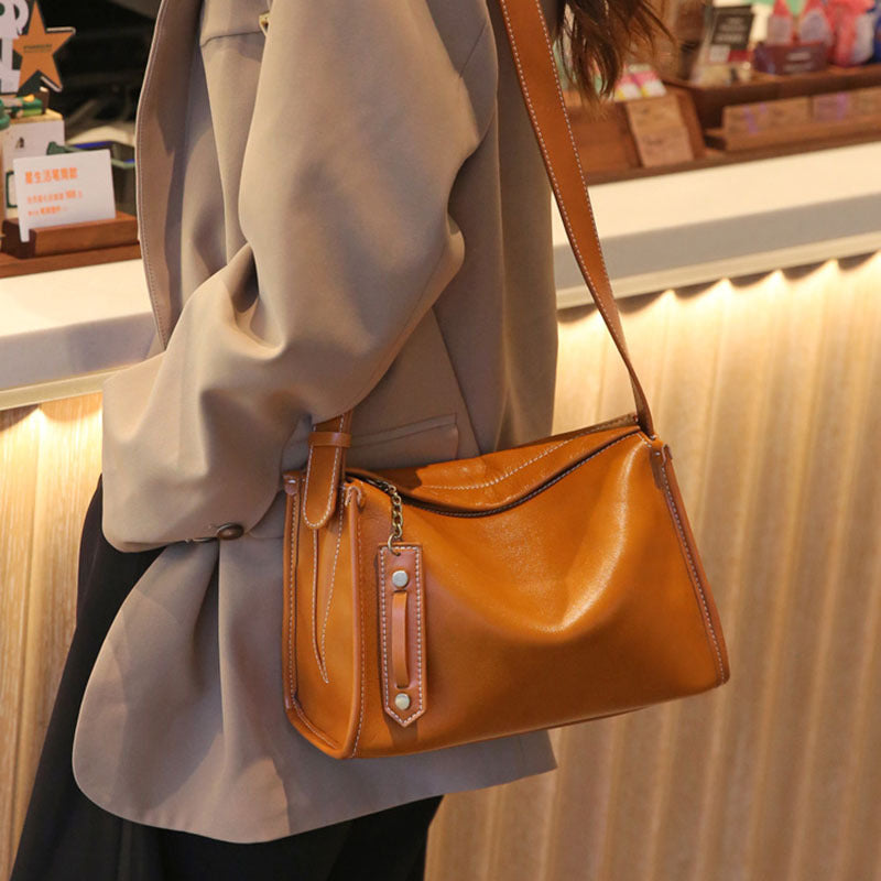 Sac à bandoulière en cuir sophisticé style casual