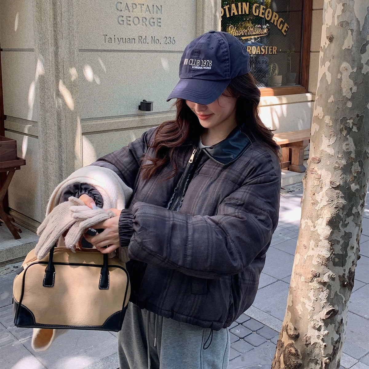Manteau rembourré en plaqué de long pour femmes