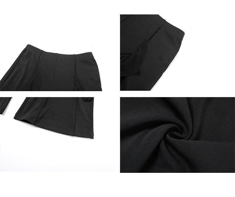 Pantalons à éclats de couleur solide polyvalente avec lignes de flot Délicate Dentelle Détail