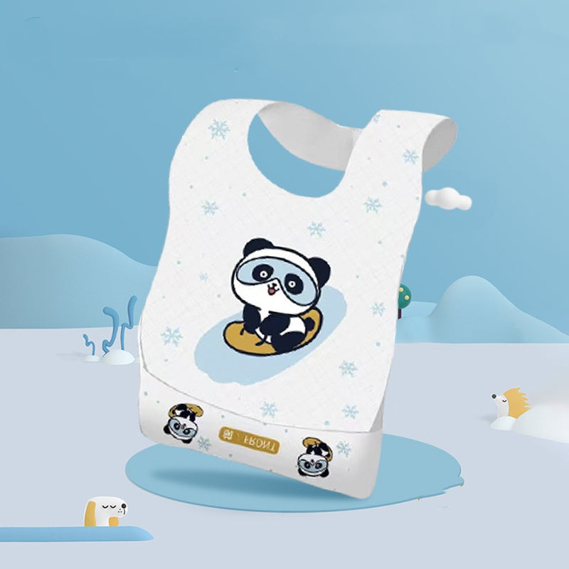 Bébé jetable Bib Emballage indépendant Serviette Salive