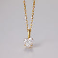 S925 Argent plaqué or 6x6mm Collier en mousse 45cm D Couleur VVS1 GRA Certifié boîte cadeau