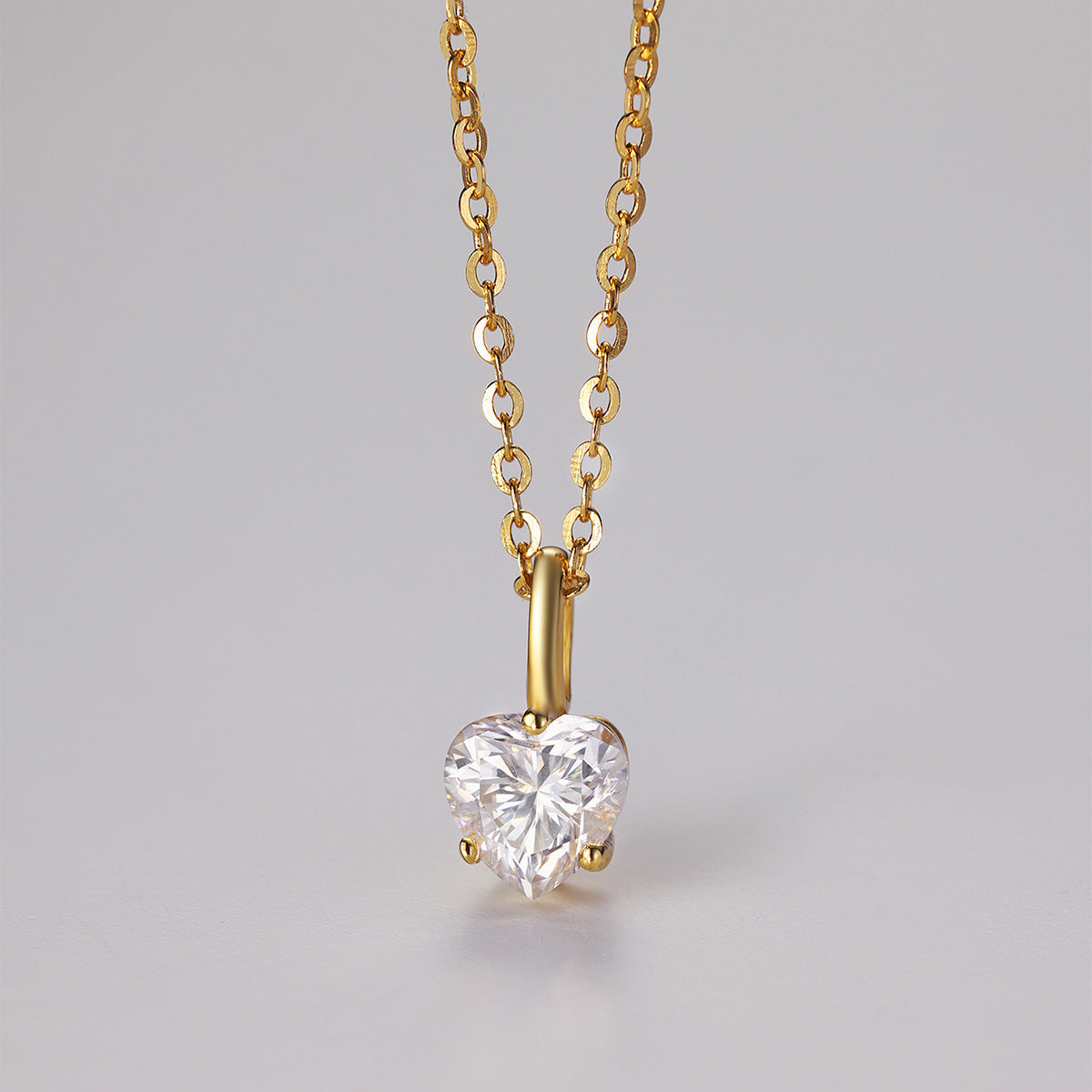 S925 Argent plaqué or 6x6mm Collier en mousse 45cm D Couleur VVS1 GRA Certifié boîte cadeau