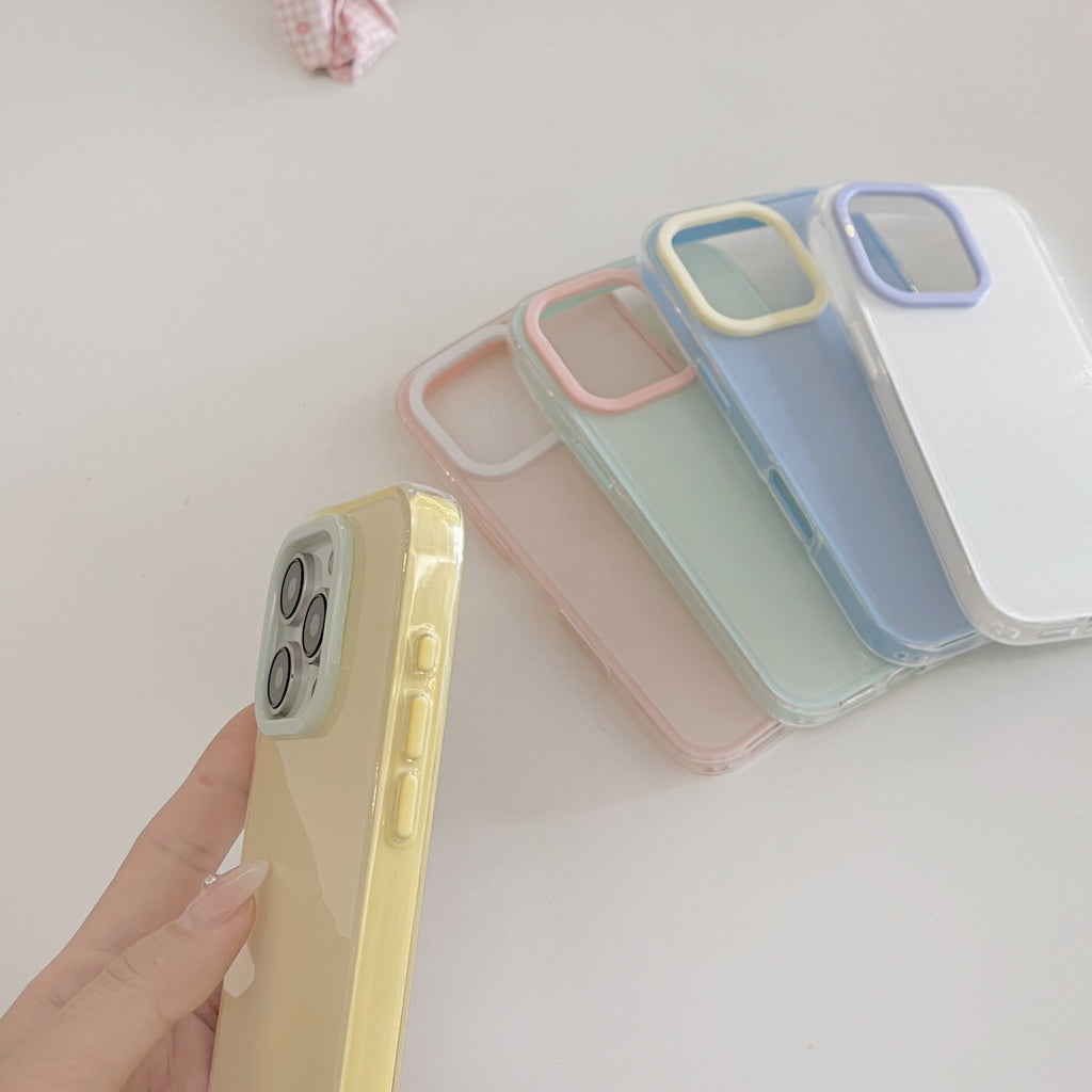 Simple Jelly Solid Color Étui téléphonique tout compris