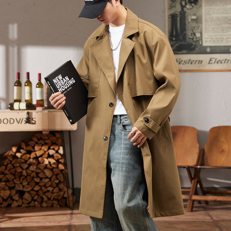 Manteau de tranchée polyvalent de couleur unie