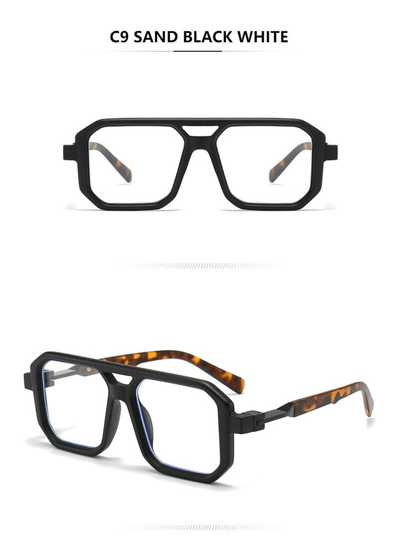 Retro Double Beam Pilot Catwalk Légères Lunettes de soleil de luxe Ins