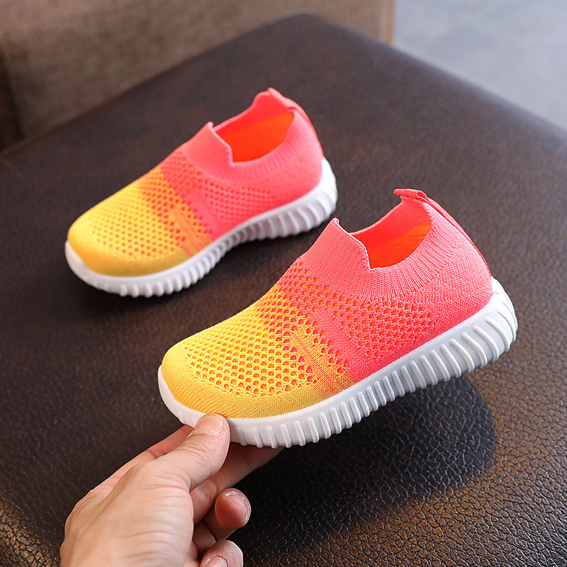Enfants Chaussures multicolores pour bébés tricotés Sneakers Casual