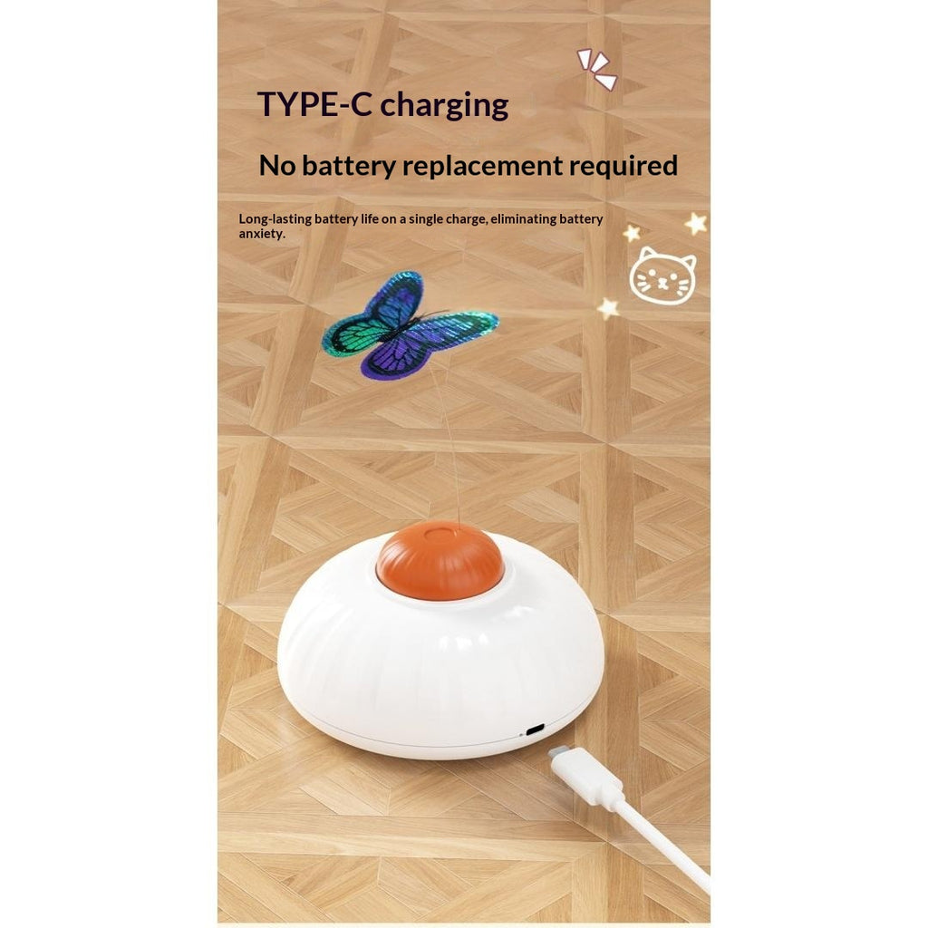 Jouet électrique interactif de baguette de chat papillon