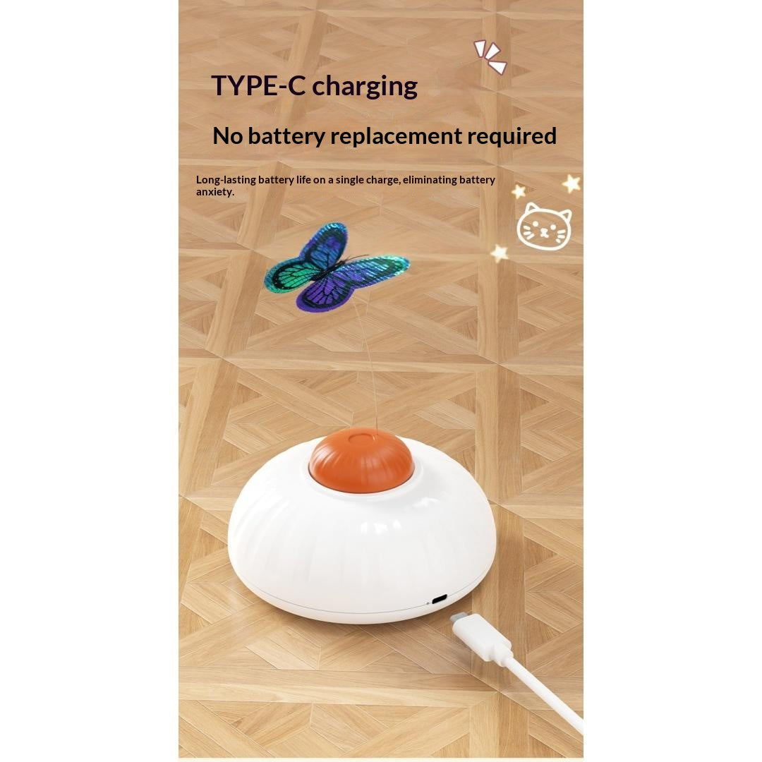 Jouet électrique interactif de baguette de chat papillon