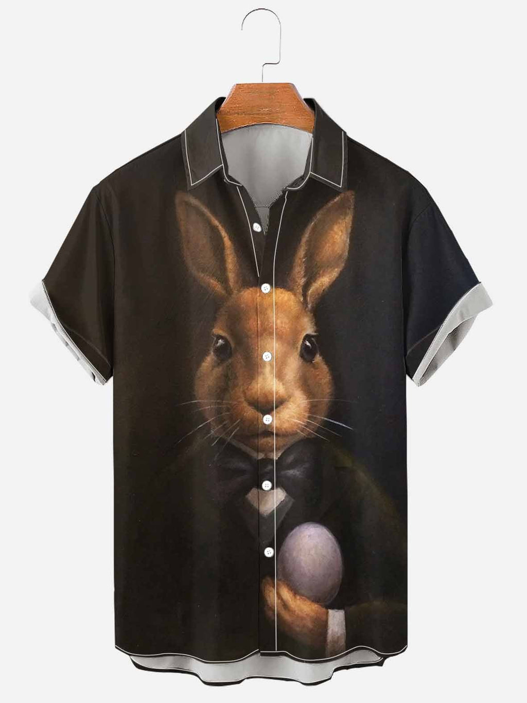 Chemise à manches courtes imprimé numérique 3D pour homme de grande taille