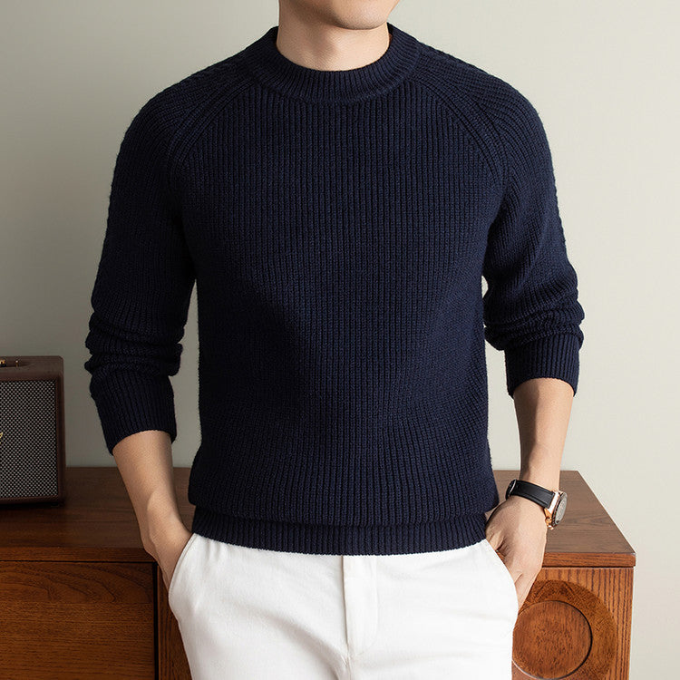 Col rond Couleur solide tendance confortable et doux