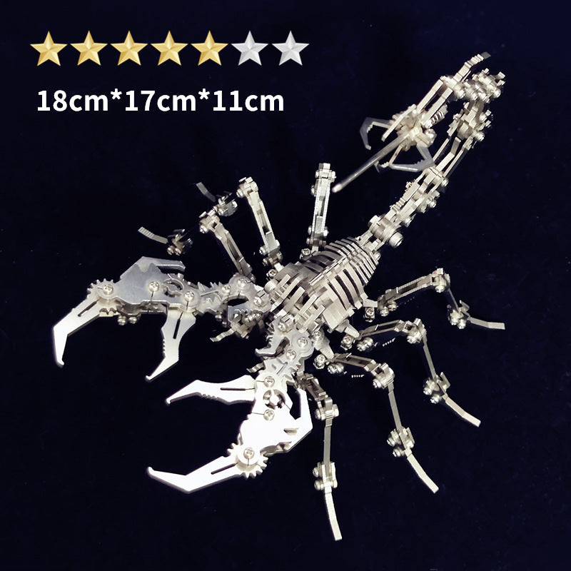 Steel Scorpion King Couleur Puzzle 3D Modèle Jouet en métal