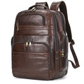 Hommes Retro Saddle-Leather Backpac Grande Capacité Cuir véritable