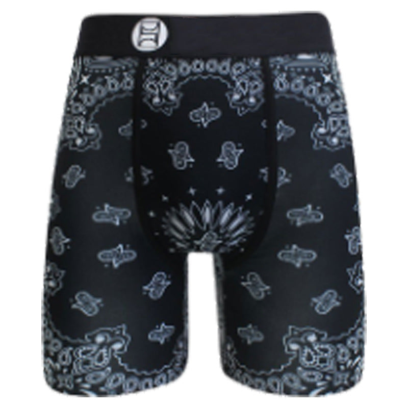 Caricature imprimé garçons Boxers hommes sports sous-vêtements