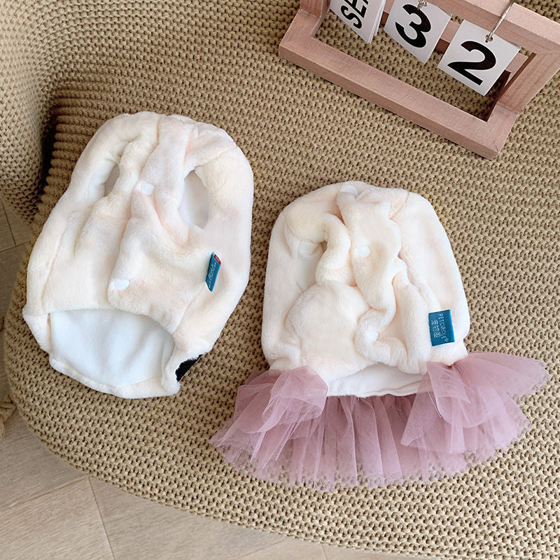 Vêtements de chien d'automne Outfit Mignon imprimé de vache Veste en coton rembourré
