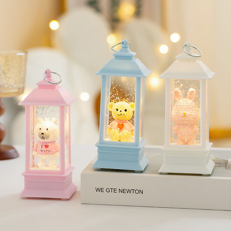 Creative LED injection d'eau Décorations romantiques Lampe de nuit cadeau de la Saint-Valentin pour fille