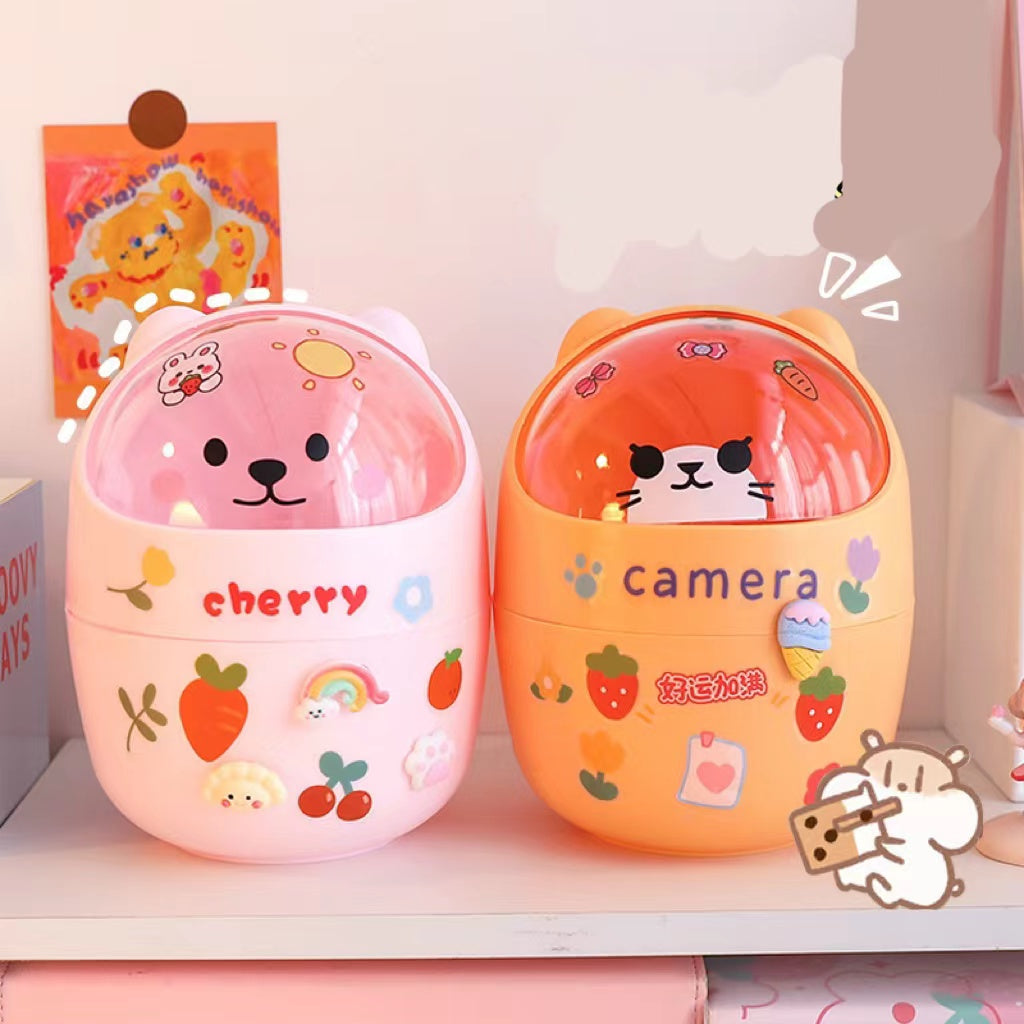 Poubelle de bureau Poubelle de bureau Organisateur Bucket Bureau Mini ours Poubelle de bureau