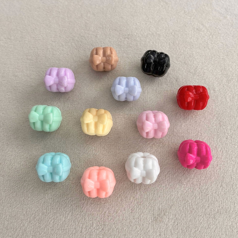 Perles de potiron acrylique couleur solide