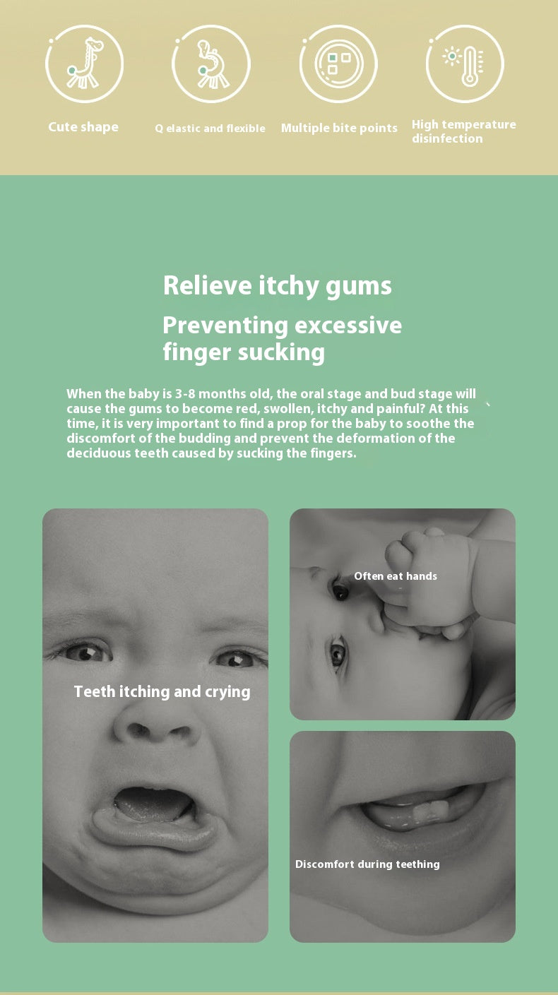 Bébé liquide Giraffe Teether Safe Silicone Nano Molar Rod