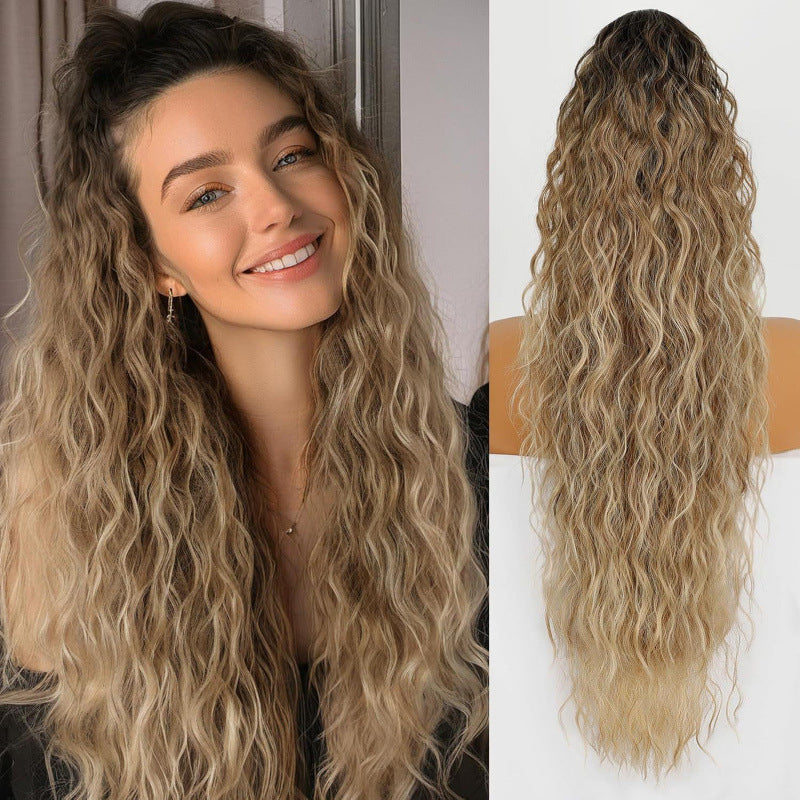 L'Europe et l'Amérique-style Grand Clip-in Long Wavy Ponytail Tiger-claw Long Curly Ponytai