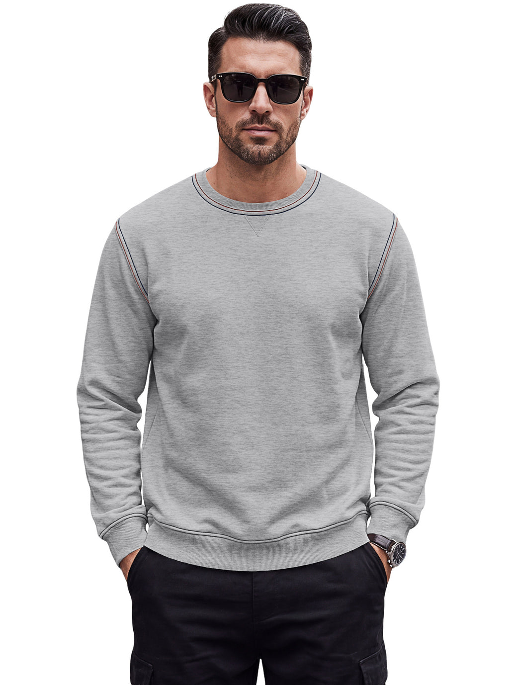 Haut de la couche de base brossé de tissu d'automne pour hommes