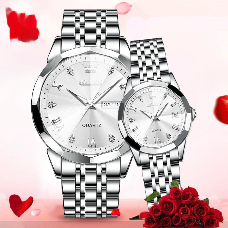 Montre Quartz Saint Valentin cadeau couple montre hommes