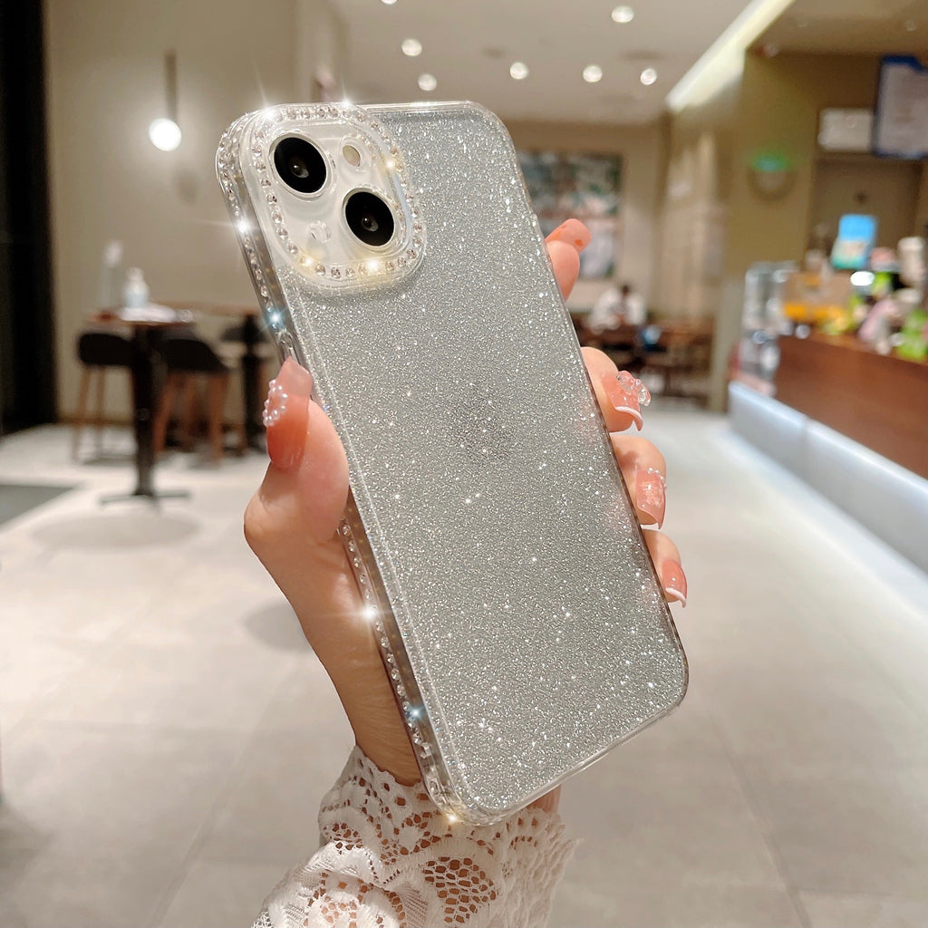 Glitter Strass Electroplated Straight Edge Transparent résistant aux gouttes