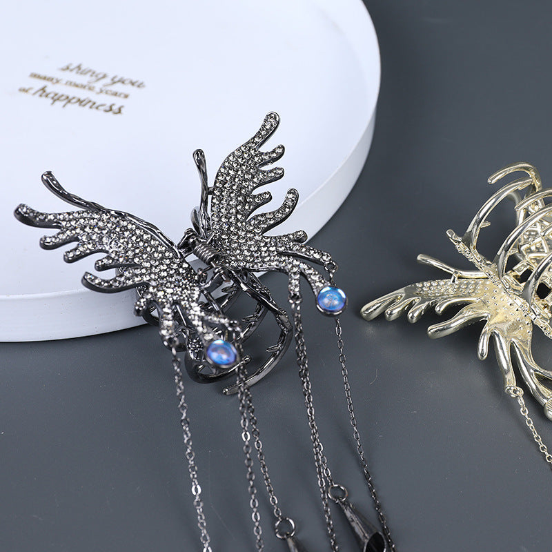 Épingle à cheveux en strass Papillon