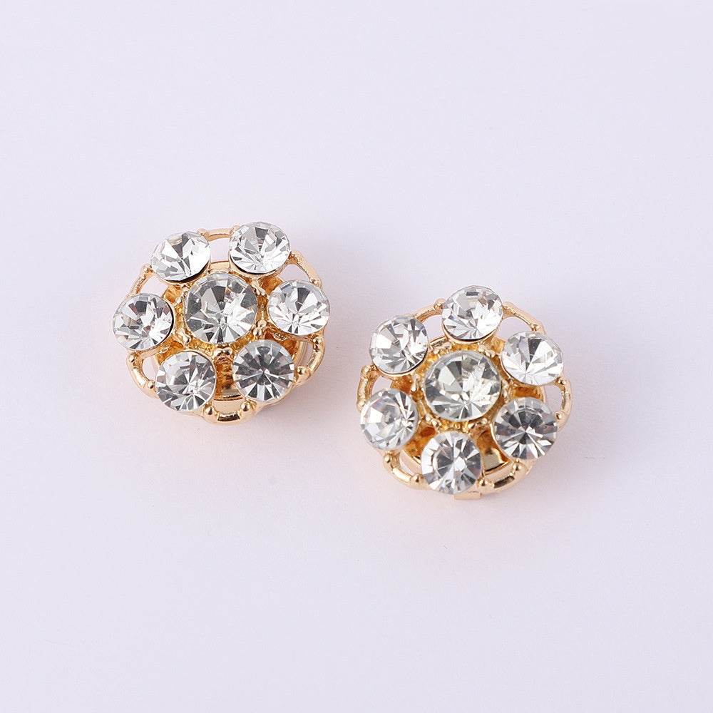 Boutons de manchette simples en Strass incrustés multi-style