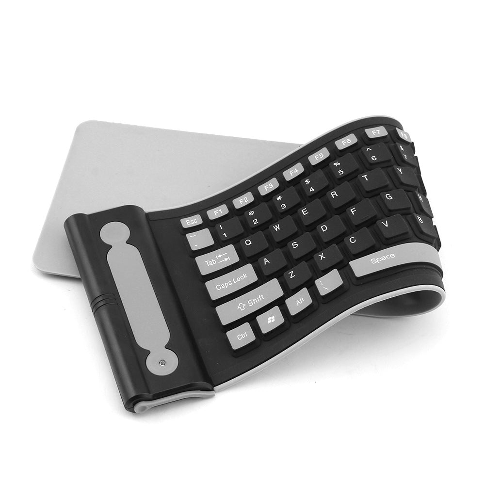 2.4G sans fil Mute Waterproof pliant silicone doux 107 clavier