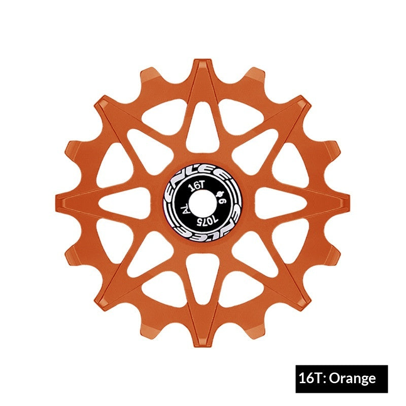 Positive derailleur and negative teeth