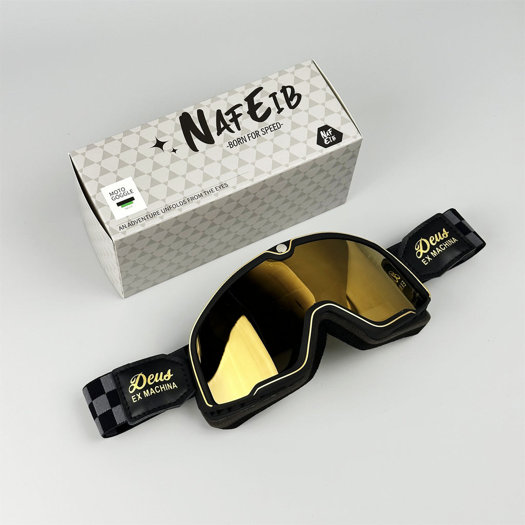 Retro-style DEUS Motorcycle Helmet Gloves