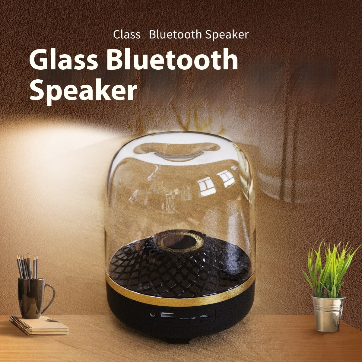 Sous-woofer de bureau Bluetooth Audio Black Gold Haut-parleur