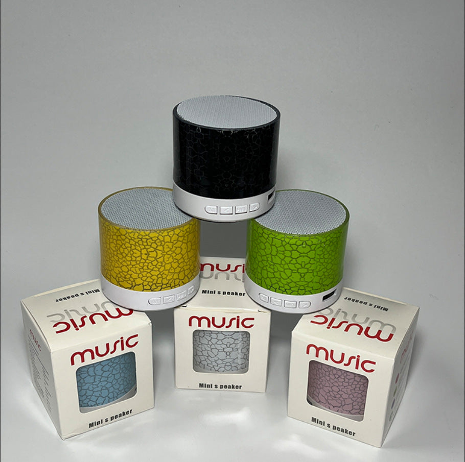 A9 Mini haut-parleur Bluetooth craqué - Portable sous-woofer avec lumière LED