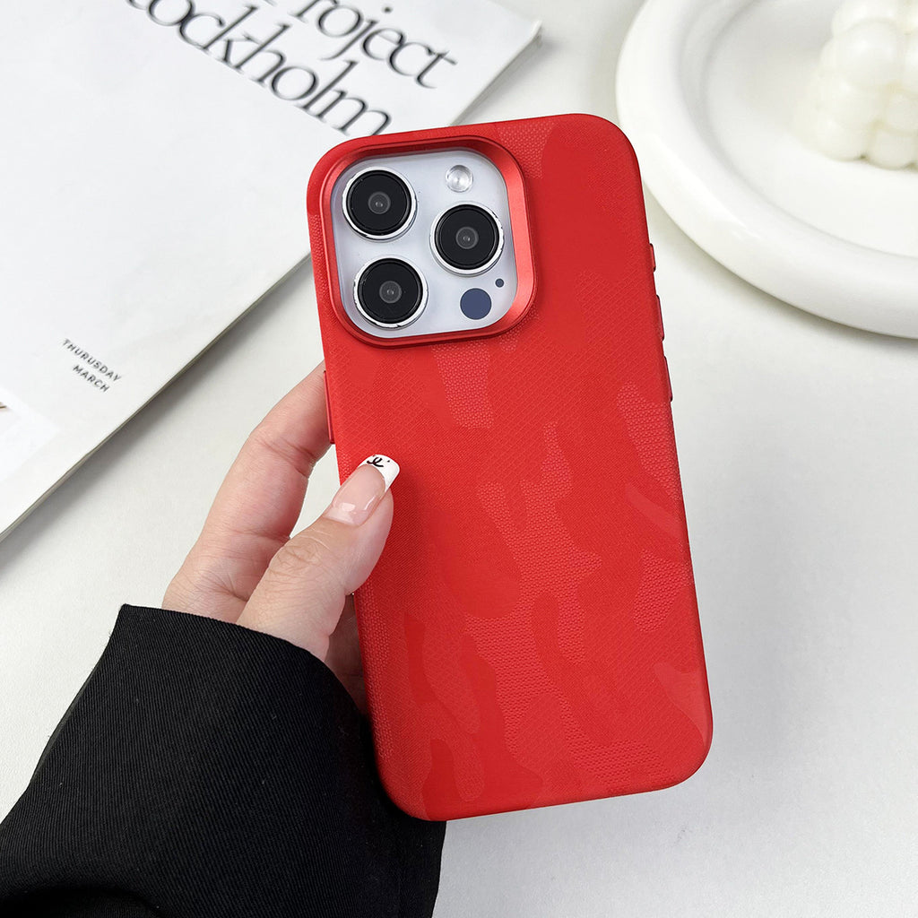 Boîtier de téléphone magnétique tout compris en cuir Camouflage