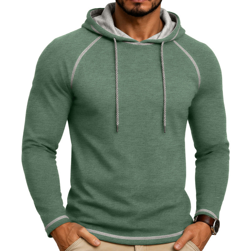 T-shirt à capuche manches longues pour hommes Top sport
