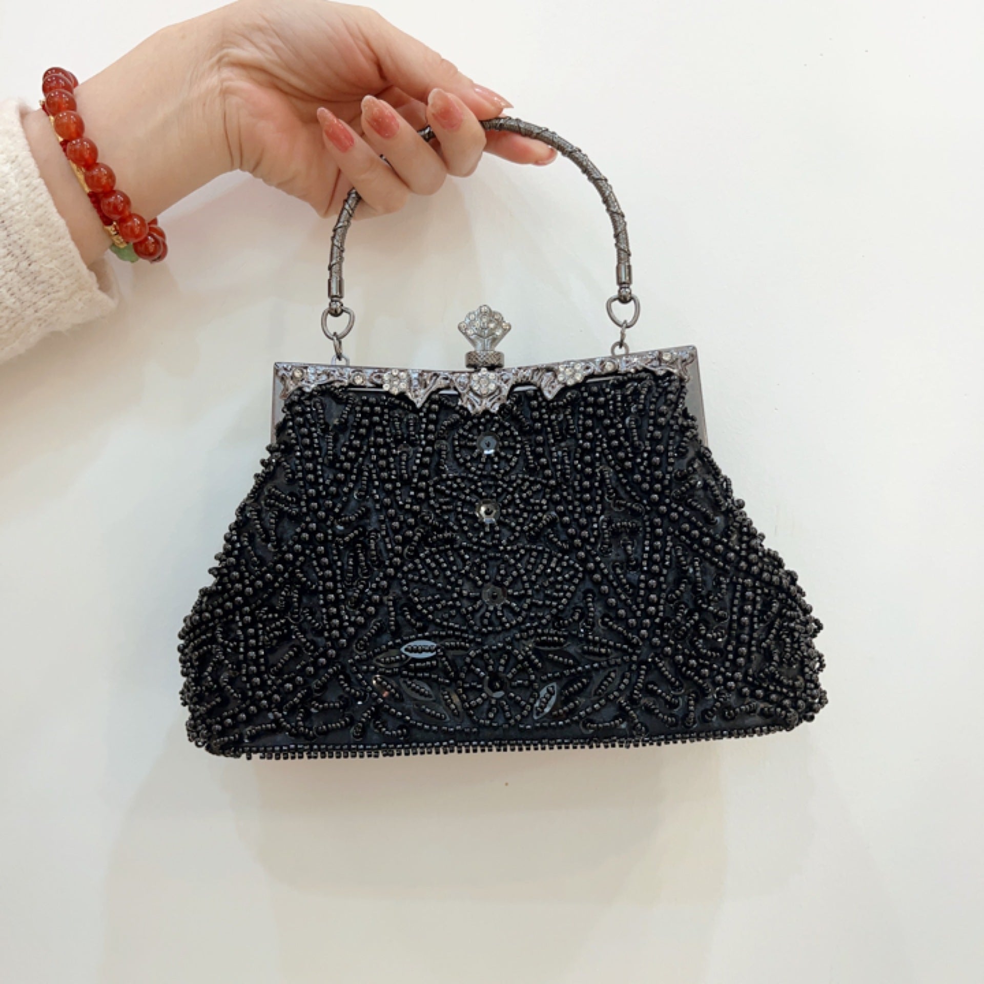 Retro Classic Fashionable Womens Sac à main entièrement fait main